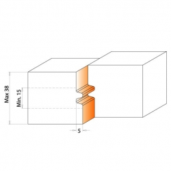 CMT Fréza na spoje dvojzub MAN - D120x40 d40 Z2 ALU