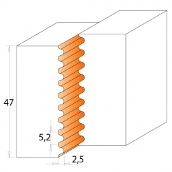 CMT Fréza na spoje škárovky MAN - D105x50 d40 Z2 ALU