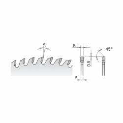 CMT Pílový kotúč pre veľkoplošné píly - D450x4.4 d30 Z72 16° HW