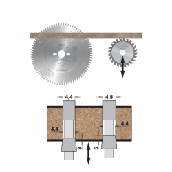 CMT Predrezový kotúč kónický pre CNC stroje - D180x4,3-5,5 d45 Z36 HW