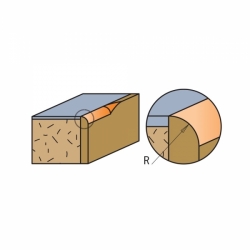 CMT C938 Xtreme Diamantová fréza zaoblovacia vydutá - R3 D18,7x8 S=8, Delrin
