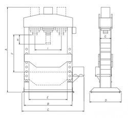 Hydraulický lis WPP 100 HBK