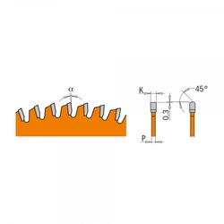 CMT Orange Pílový kotúč na lamino, plast a neželezné kovy - D160x2,2 d20 Z56 HW