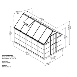 Palram - Canopia Hybrid 6x10 polykarbonátový skleník