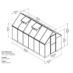 Palram - Canopia Multiline 6x12 polykarbonátový skleník