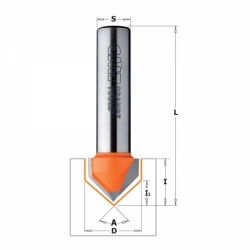 CMT C915 Fréza na V drážku 90° - D12,7x12,7 90° S=8 HM