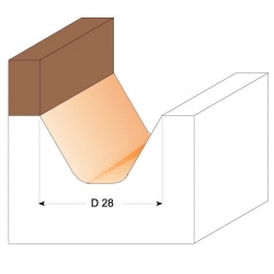 CMT C949 Popisová fréza 60° - D28x19 60° S=12 HM