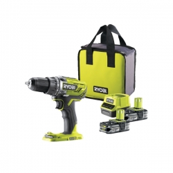 Ryobi R18DD3-225S aku 18V kompaktní šroubovák/vrtačka + 2x 2,5Ah baterie + nabíječka ONE+