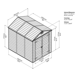 Palram - Canopia Skylight 6x8 hnedý záhradný domček